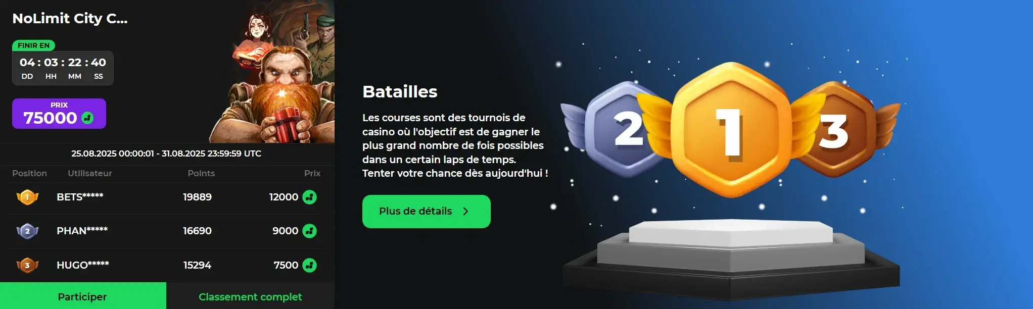 Betify Casino promoties batailles